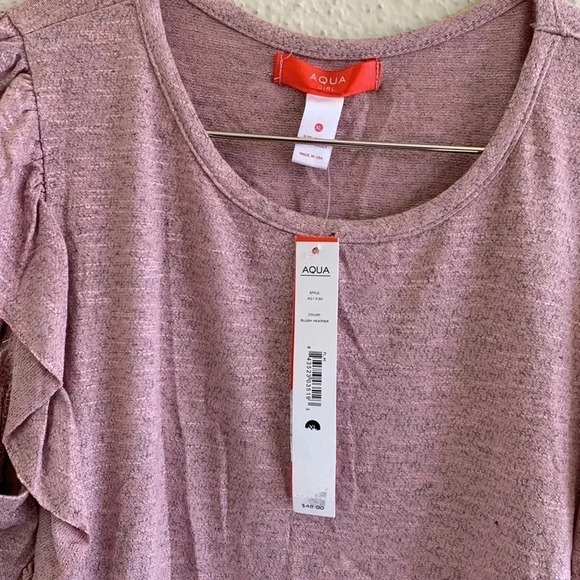 Aqua Girl Ribbed Ruffled Top NWT Size XL - Picture 4 of 5